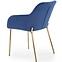 Židle K306 látka velvet/chrom tmavě modrá/zlatá,10