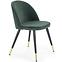 Židle K315 látka velvet/kov tmavě zelená