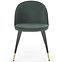Židle K315 látka velvet/kov tmavě zelená,3