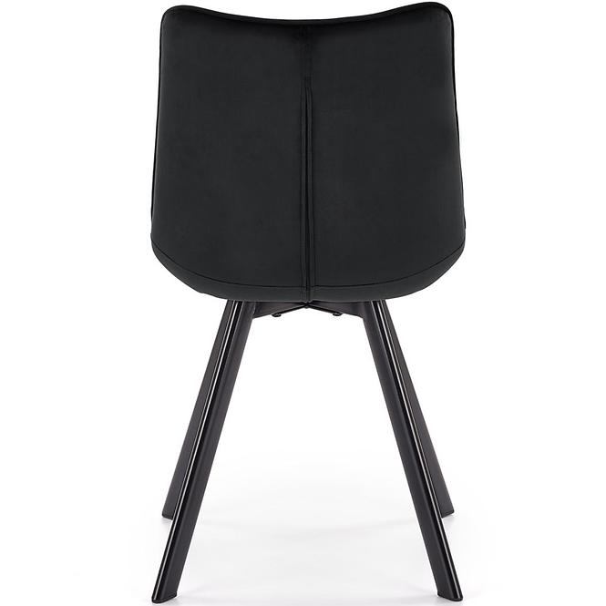 Židle K332 látka velvet/kov černá