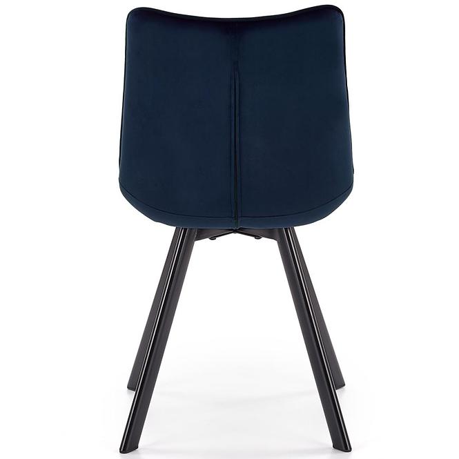Židle K332 látka velvet/kov tmavě modráowy