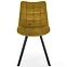 Židle K332 látka velvet/kov žlutá,7
