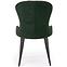 Židle K366 látka velvet/kov tmavě zelená,4