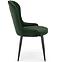 Židle K366 látka velvet/kov tmavě zelená,7