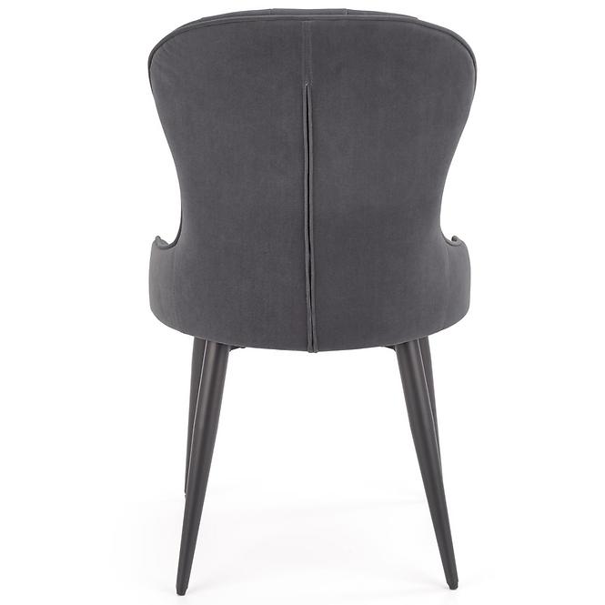Židle K366 látka velvet/kov popelavě šedá