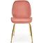 Židle K381 látka velvet/chrom růžová/zlatá,5