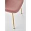 Židle K381 látka velvet/chrom růžová/zlatá,9