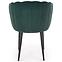 Židle K386 látka velvet/kov tmavě zelená,3