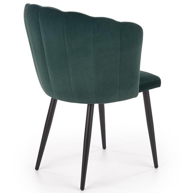 Židle K386 látka velvet/kov tmavě zelená