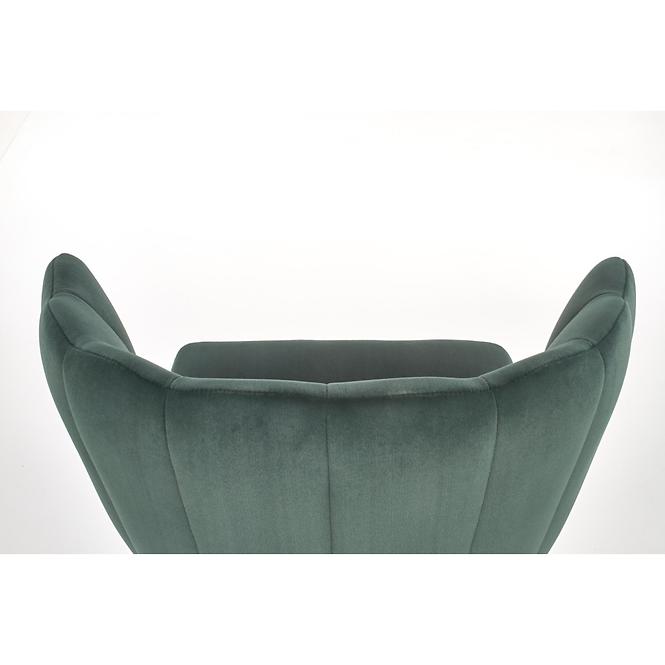 Židle K386 látka velvet/kov tmavě zelená