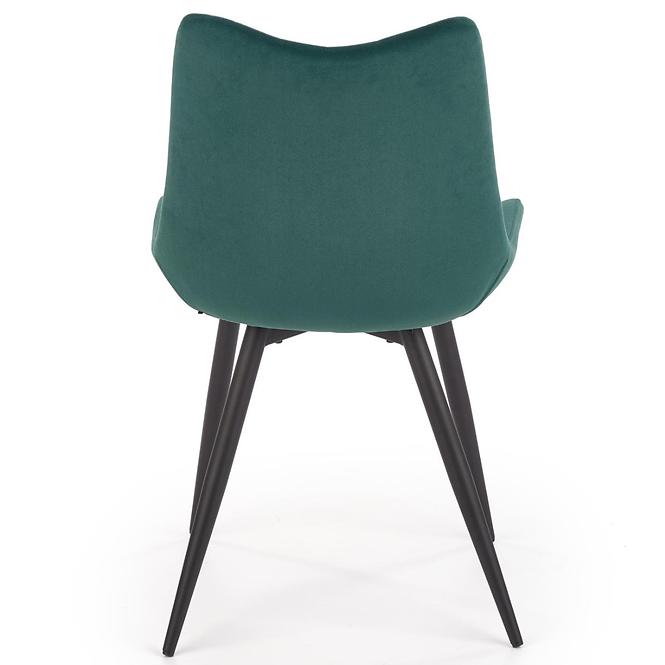 Židle K388 látka velvet/kov tmavě zelená