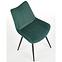 Židle K388 látka velvet/kov tmavě zelená,3