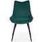 Židle K388 látka velvet/kov tmavě zelená,4