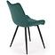 Židle K388 látka velvet/kov tmavě zelená,9