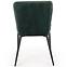 Židle K399 látka velvet/kov tmavě zelená,3