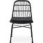 Židle K401 ratan/tkanina/kov černá/popelavě šedá,13
