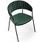 Židle K426 látka velvet/kov tmavě zelená,5