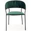 Židle K426 látka velvet/kov tmavě zelená,6