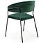 Židle K426 látka velvet/kov tmavě zelená,8