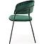 Židle K426 látka velvet/kov tmavě zelená,9