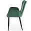 Židle K427 látka velvet/kov tmavě zelená,6