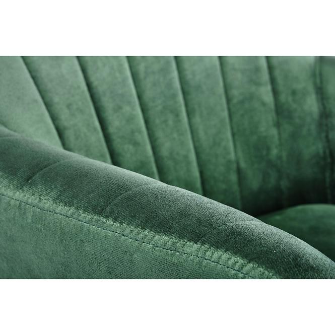 Židle K429 látka velvet/kov tmavě zelená