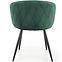 Židle K430 látka velvet/kov tmavě zelená,3