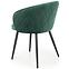 Židle K430 látka velvet/kov tmavě zelená,4