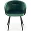 Židle K430 látka velvet/kov tmavě zelená,6