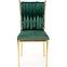 Židle K436 látka velvet/chrom tmavě zelená/zlatá,5