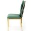 Židle K436 látka velvet/chrom tmavě zelená/zlatá,6