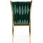 Židle K436 látka velvet/chrom tmavě zelená/zlatá,8