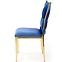 Židle K436 látka velvet/chrom tmavě modrá/zlatá,10