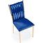 Židle K436 látka velvet/chrom tmavě modrá/zlatá,4