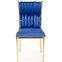 Židle K436 látka velvet/chrom tmavě modrá/zlatá,5