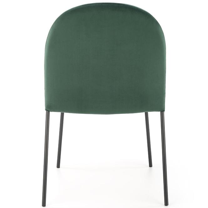 Židle K443 látka velvet/kov tmavě zelená