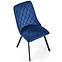 Židle K450 látka velvet/kov tmavě modrá,6