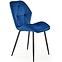 Židle K453 látka velvet/kov tmavě modrá 
