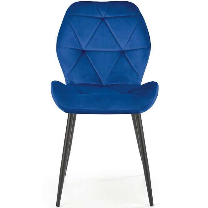 Židle K453 látka velvet/kov tmavě modrá ,5