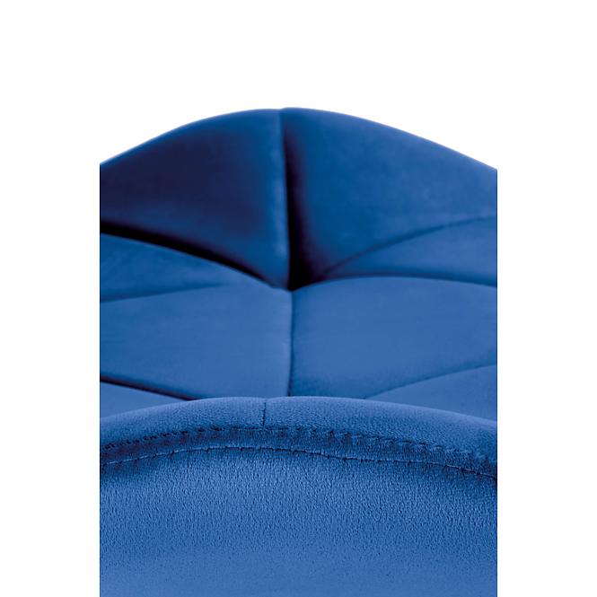 Židle K453 látka velvet/kov tmavě modrá ,6