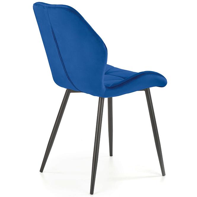 Židle K453 látka velvet/kov tmavě modrá ,9