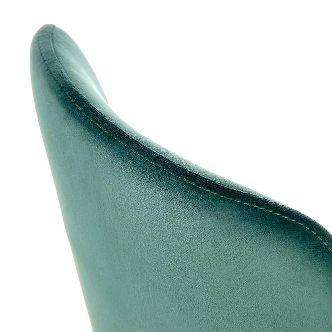 Židle K460 látka velvet/chrom tmavě zelená