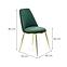 Židle K460 látka velvet/chrom tmavě zelená,2
