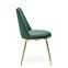 Židle K460 látka velvet/chrom tmavě zelená,6