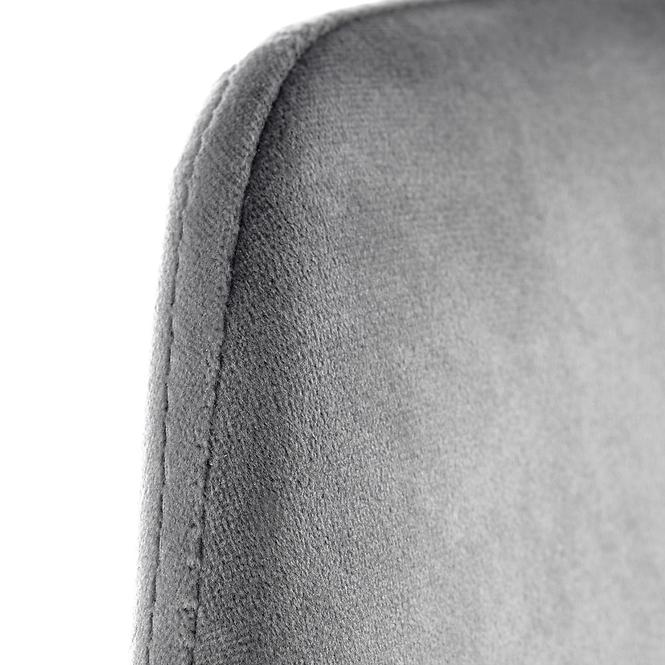 Židle K460 látka velvet/chrom popelavě šedá