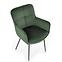 Židle K463 látka velvet/kov tmavě zelená,3
