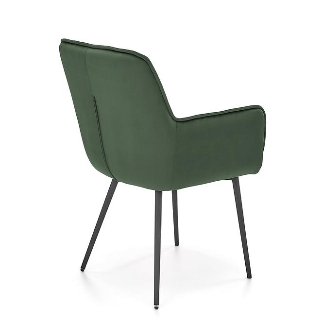 Židle K463 látka velvet/kov tmavě zelená,5