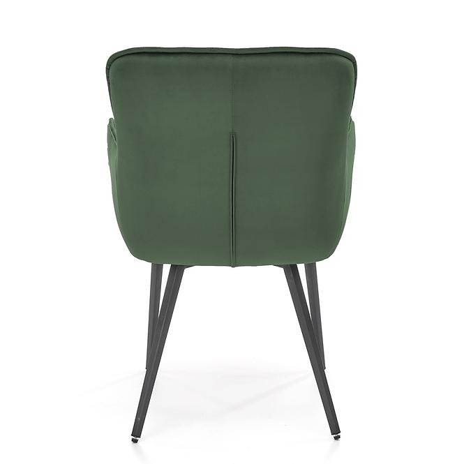 Židle K463 látka velvet/kov tmavě zelená,7