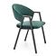 Židle K473 látka velvet/kov tmavě zelená,5