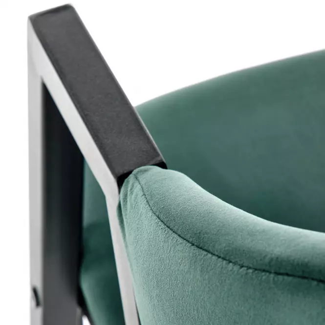 Židle K473 látka velvet/kov tmavě zelená